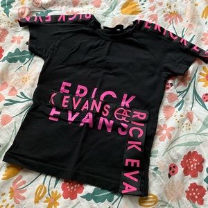 Erick Evans | Black & Pink short sleeve shirt with ribbon details | size 2